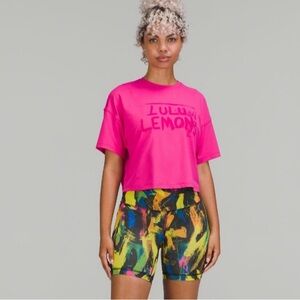 sonic pink lulu crop